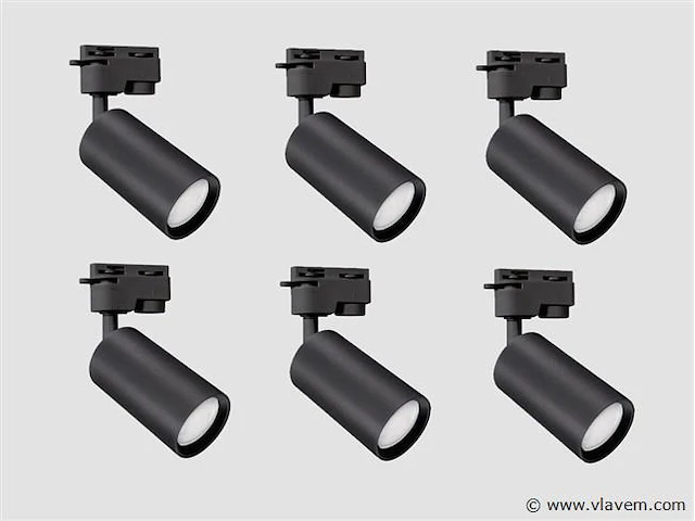 12 x mr4 enkele fase rail spots zwart - afbeelding 1 van  10