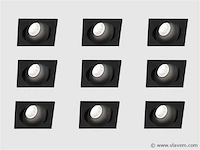 12 x neo square design inbouwspots zwart - afbeelding 1 van  8