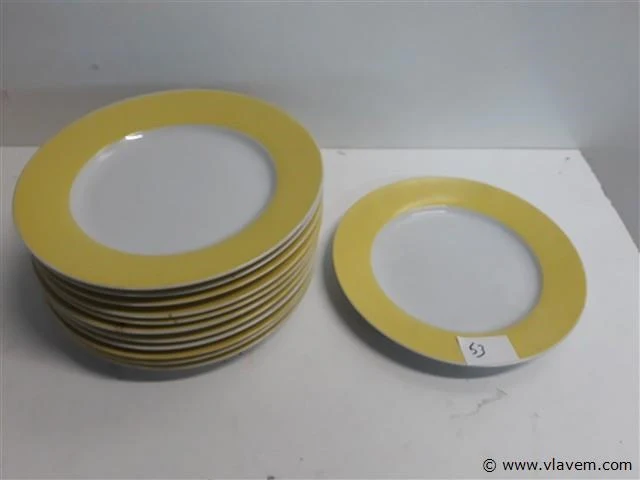 12 x ontbijt of dessert bord - afbeelding 2 van  2