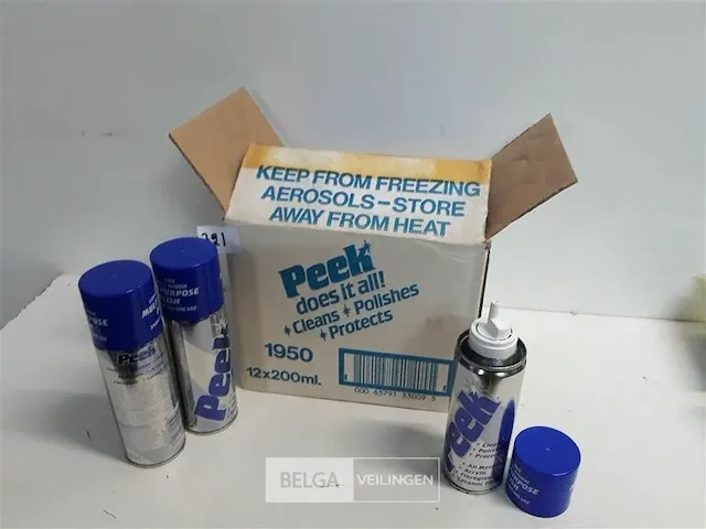 12 x peek polish spray 200 ml reinigt polijst en beschermt metalen - afbeelding 1 van  3