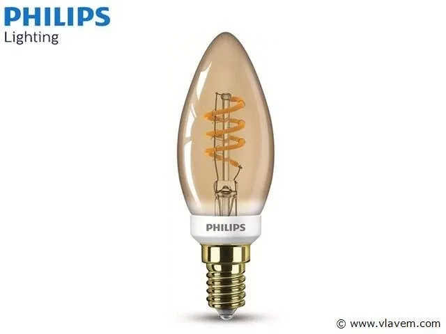 12 x philips vintage filament sfeer lampjes goud - afbeelding 8 van  9