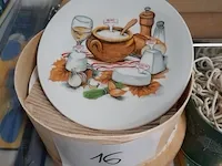 12 x porseleinen franse kaasborden - afbeelding 1 van  2