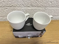 12 x sabatier coffee cups set - charme white - afbeelding 3 van  6