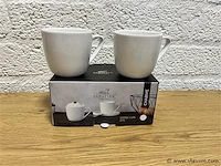 12 x sabatier coffee cups set - charme white - afbeelding 2 van  6