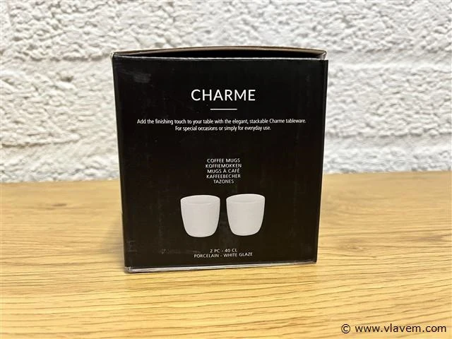 12 x sabatier coffee mugs set - charme white - afbeelding 4 van  5