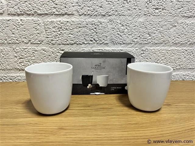 12 x sabatier coffee mugs set - charme white - afbeelding 1 van  5