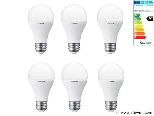 12 x samson led lampen, e27, warm wit - afbeelding 1 van  4