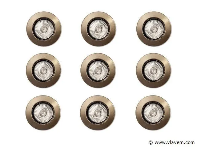 12 x sensys koper plafond inbouwspots - afbeelding 8 van  8