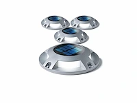 12 x solar 4 lichts led grond spot zilver - afbeelding 9 van  10