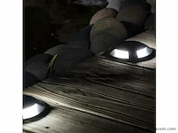12 x solar 4 lichts led grond spot zwart - afbeelding 2 van  8