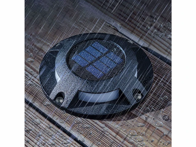 12 x solar 4 lichts led grond spot zwart - afbeelding 4 van  8