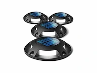 12 x solar 4 lichts led grond spot zwart - afbeelding 8 van  8
