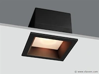 12 x squaro design plafond inbouwspots zwart - afbeelding 1 van  6