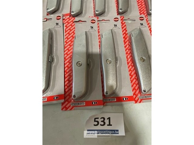 12 x steelwood mes met alu omhulzing en uitschuifbaar mes - afbeelding 3 van  3