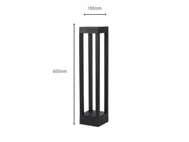 12 x tuinlamp 10w led 60 cm - 3500k warm wit (sla-15) - afbeelding 4 van  4