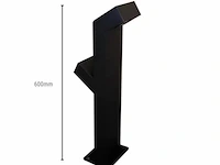 12 x tuinlamp – 2 x 10w led – 60 cm – 3500k warm wit – 1000 lm – ip54 waterdicht – zwart (sla-57) - afbeelding 3 van  5