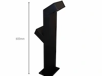 12 x tuinlamp – 2 x 10w led – 60 cm – 3500k warm wit – 1000 lm – ip54 waterdicht – zwart (sla-57) - afbeelding 3 van  5
