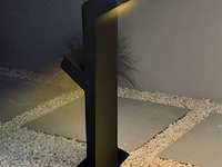 12 x tuinlamp – 2 x 10w led – 60 cm – 3500k warm wit – 1000 lm – ip54 waterdicht – zwart (sla-57) - afbeelding 4 van  5