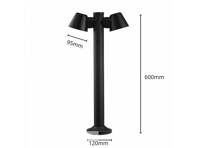 12 x tuinlamp 2 x gu10 fitting - draaibaar 60 cm (sla-34) - afbeelding 6 van  6