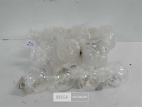 12 x vogel in transparante kerstbal 8 cm - afbeelding 2 van  3