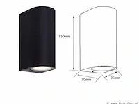 12 x wandlamp half rond gu10 duo fitting waterdicht - afbeelding 3 van  5