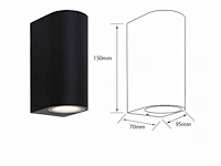 12 x wandlamp half rond gu10 duo fitting waterdicht - afbeelding 4 van  6