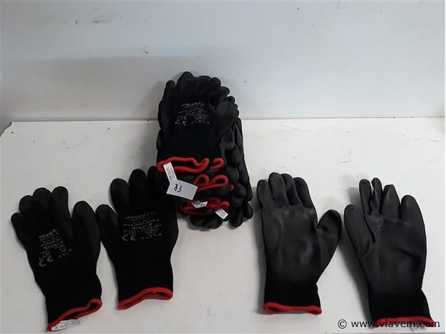 12 x werkhandschoenen maat 8 pu - afbeelding 1 van  2