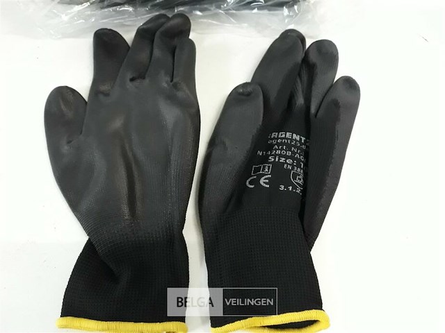 12 x werkhandschoenen pu coating maat 10 - afbeelding 3 van  3