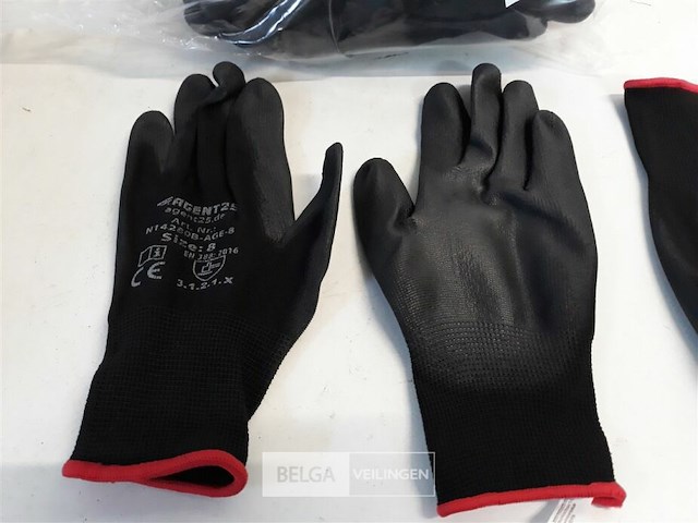 12 x werkhandschoenen pu coating maat 8 - afbeelding 3 van  3