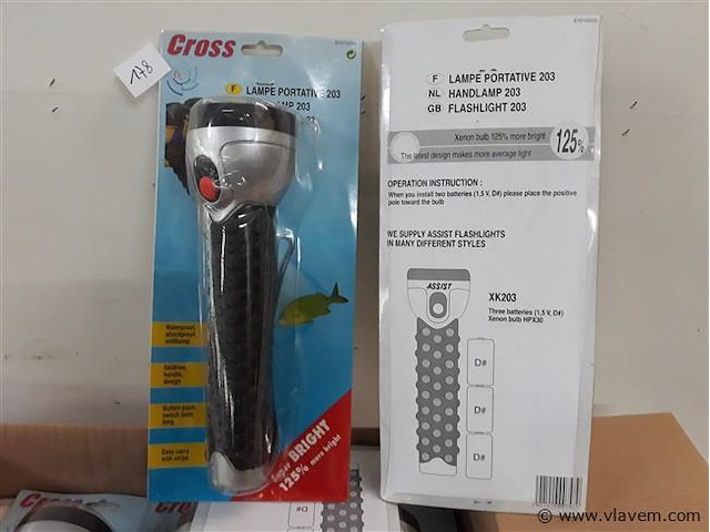 12 x zaklamp xenon lamp 26 cm - afbeelding 2 van  2