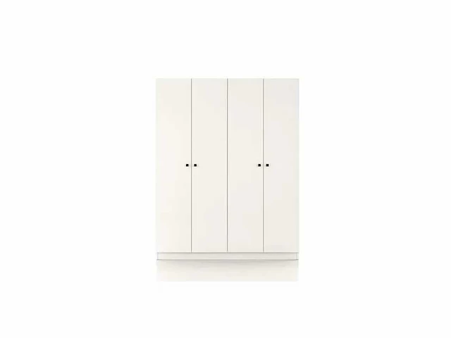 120 cm brede slaapkamerkast gemaakt van melamine met witte afwerking vorm - afbeelding 2 van  5