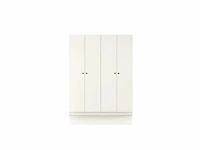 120 cm brede slaapkamerkast gemaakt van melamine met witte afwerking vorm - afbeelding 2 van  5