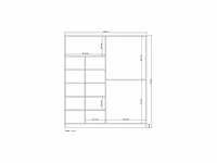 120 cm brede slaapkamerkast gemaakt van melamine met witte afwerking vorm - afbeelding 5 van  5
