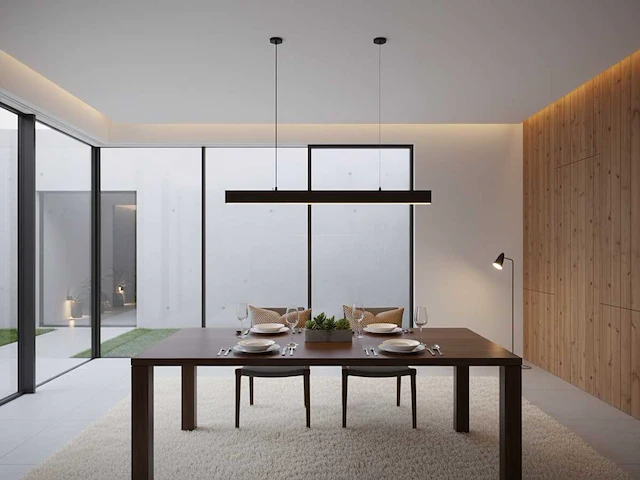 120cm linear hanglamp 40w led met 3 kleur licht (4x) - afbeelding 1 van  7