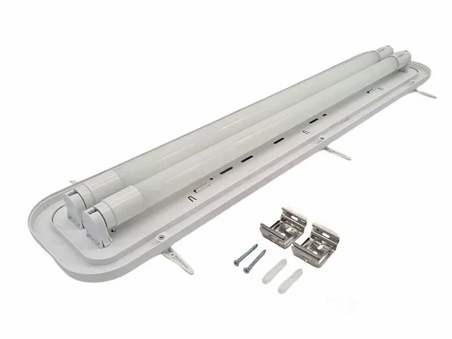 120cm pro design dubbele led tl t8 armaturen waterdicht wit met reflector - afbeelding 4 van  5