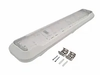 120cm pro design dubbele led tl t8 armaturen waterdicht wit met reflector - afbeelding 5 van  5