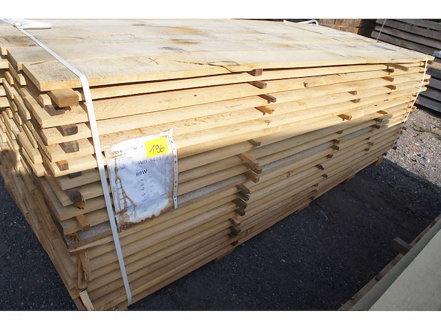 1,21 m³ eiken planken 22mm - afbeelding 1 van  3