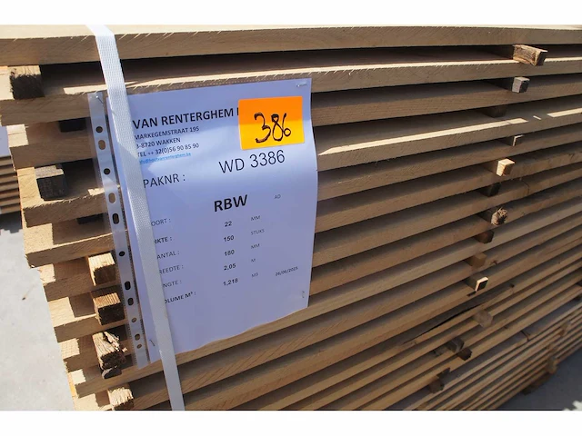 1,22 m³ eiken planken 22mm - afbeelding 2 van  4