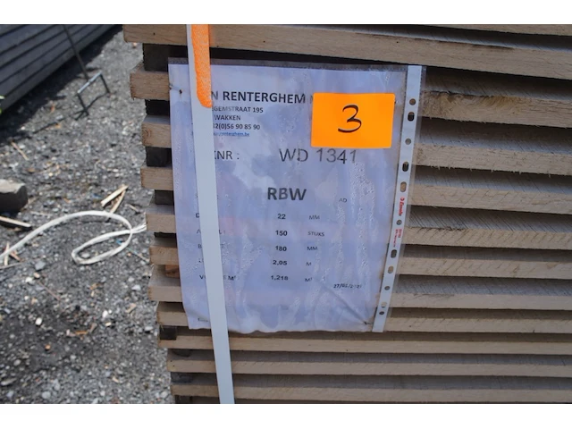 1,22 m³ eiken planken 22mm - afbeelding 2 van  5