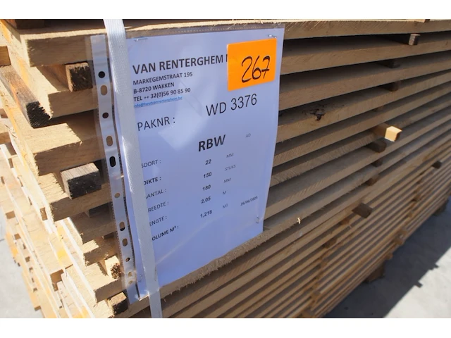 1,22 m³ eiken planken 22mm - afbeelding 2 van  4