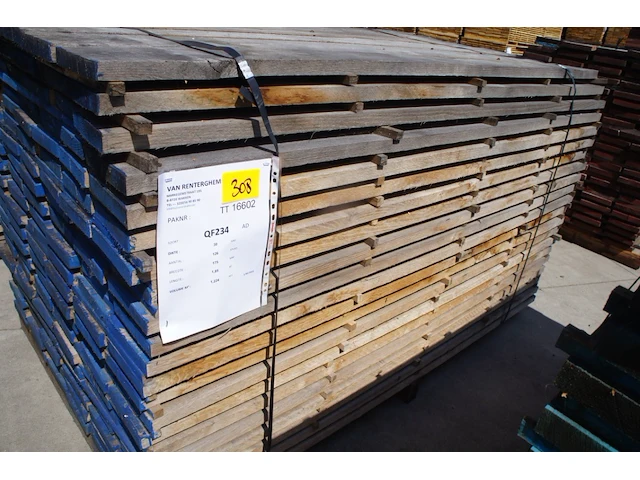 1,22 m³ eiken planken 30mm rustiek - afbeelding 1 van  4