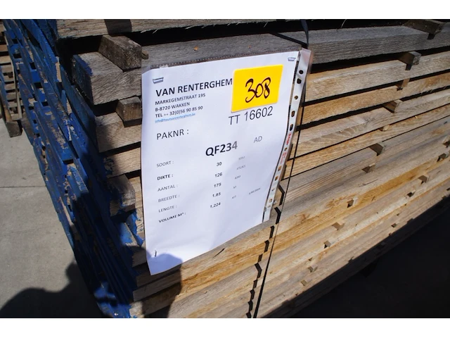 1,22 m³ eiken planken 30mm rustiek - afbeelding 2 van  4