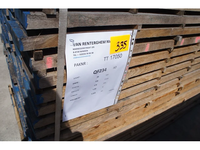 1,22 m³ eiken planken 30mm rustiek - afbeelding 2 van  3