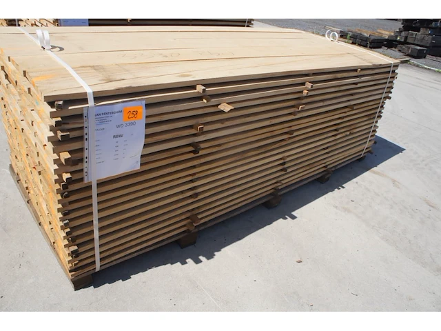 1,23 m³ eiken planken 22mm - afbeelding 1 van  4