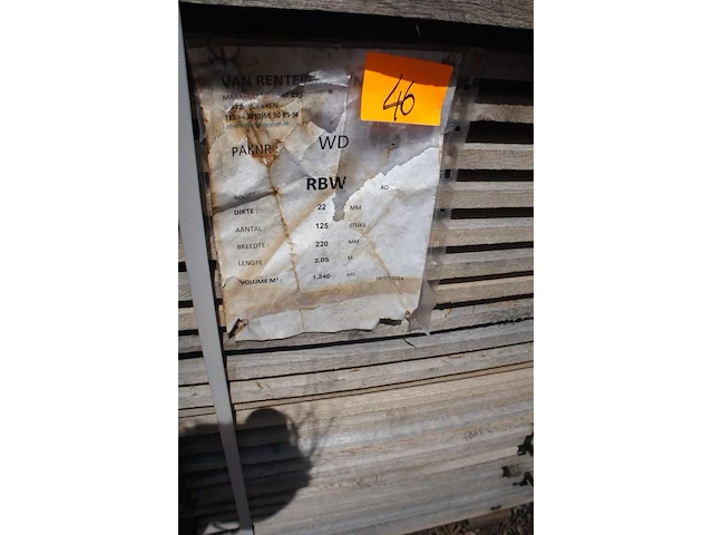 1,24 m³ eiken planken 22mm - afbeelding 2 van  4