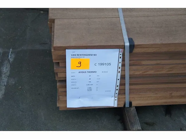 124,20 lm ayous thermo planken 21mm - afbeelding 2 van  4
