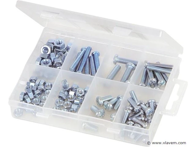 125delige set boutjes en moeren - afbeelding 2 van  3
