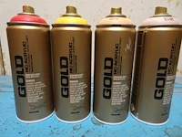 125x 400 ml spuitbus gold nc.acrylic professional spray paint - afbeelding 7 van  7