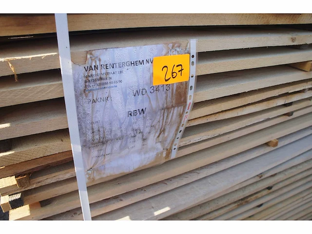 1,26 m³ eiken planken 22mm - afbeelding 2 van  4