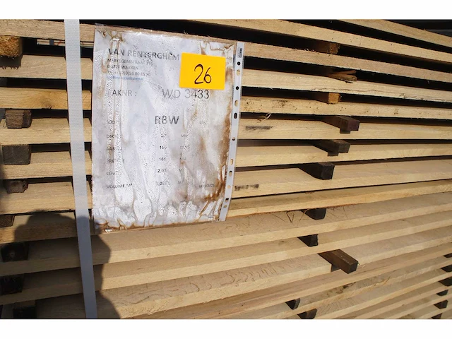 1,26 m³ eiken planken 22mm - afbeelding 2 van  5